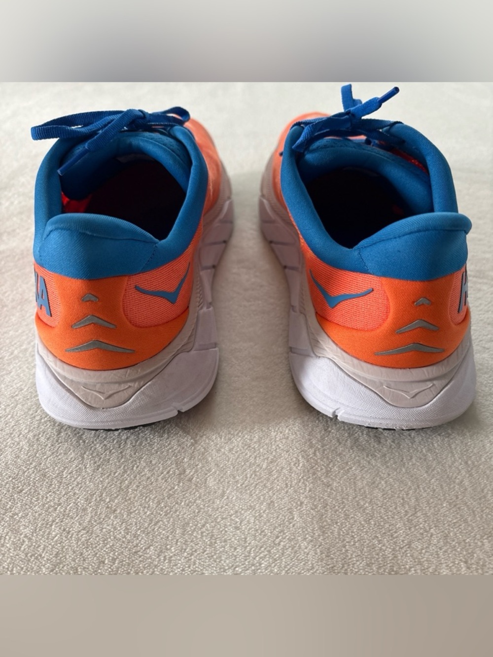 Hoka M Arahi 6 Men's Size 9D Orange Blue Running Shoes - Picture 4 of 7